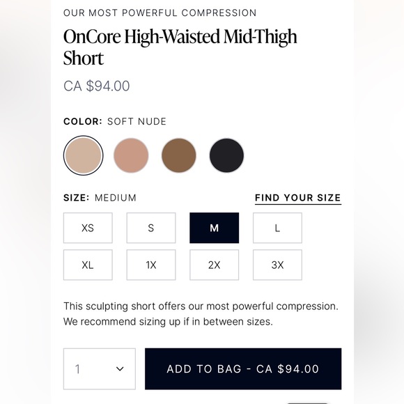 Spanx OnCore High-Waisted Mid-Thigh Short - Picture 10 of 11